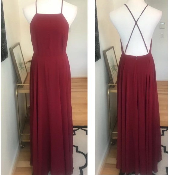 Lulus Dresses & Skirts - Lulus long backless maxi dress bridesmaid med